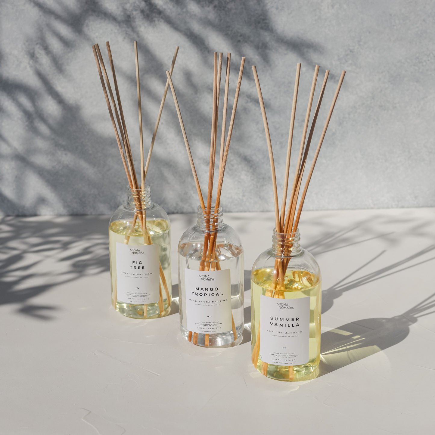PACK 3 DIFUSOR VARITAS | AROMAS MANGO TROPICAL + SUMMER VANILLA + FIG TREE