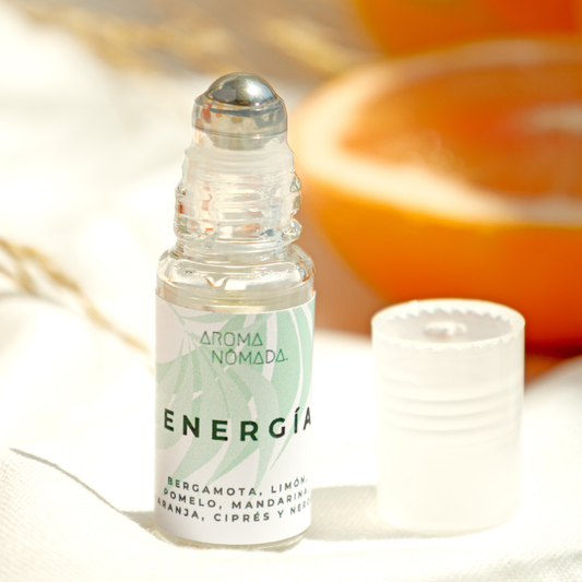 ENERGÍA | PERFUME ROLL ON DE AROMATERAPIA CON ACEITES ESENCIALES